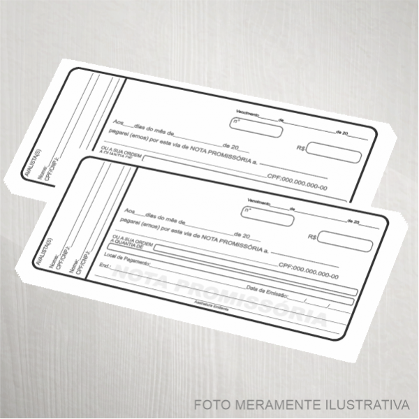 Kit 3 Blocos 9x21 promissória/recibo 100pag cada
