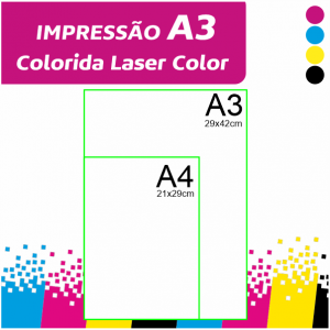 Impressão Colorida JT de Tinta A3 Papel offset 75g A3  fosco Corte reto 