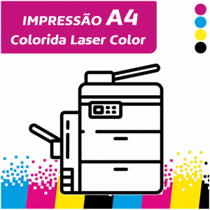 Impressão Colorida Laser Color Papel offset 75g A4  fosco Corte reto 