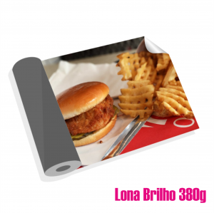 Lona Impressa 440g por M2 Lona 440g   Brilho Sem acabamento 